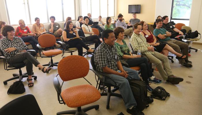The audience enjoying a talk
